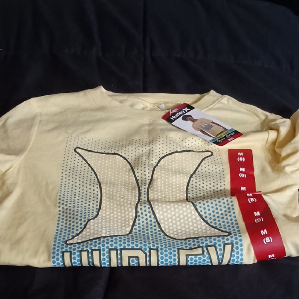 Hurley Kids Yellow and Blue Long Sleeve Tee